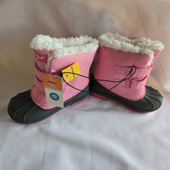 Cat & Jack Pink Winter Snow Boots - Girls Size 12 - NEW - Picture 2 of 6